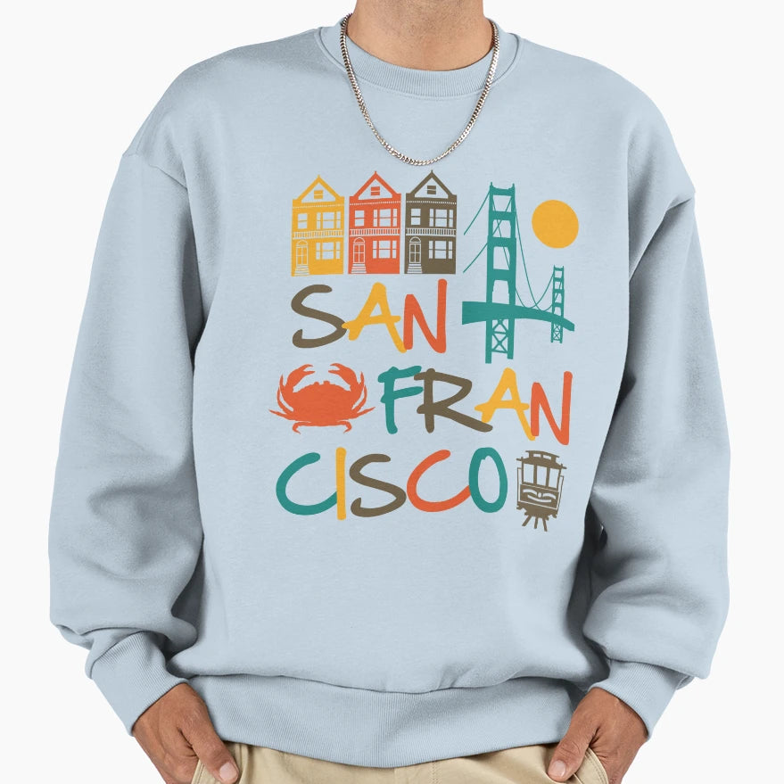 San Francisco Sweatshirt - Minimalist Print Men Women - T-Shirt, Sweatshirt, Hoodie