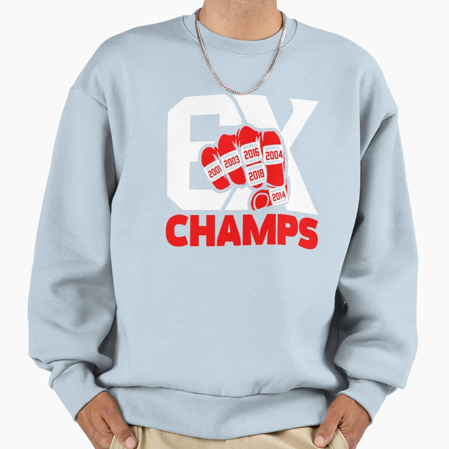 6X Champs 6 Rings Pats Mug And Hoodie - Casual Everyday Wear Unisex - T-Shirt, Sweatshirt, Hoodie