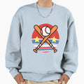 Crossed Bats And Baseball Sweatshirt - Fun Novelty Design for Adults - T-Shirt, Sweatshirt, Hoodie
