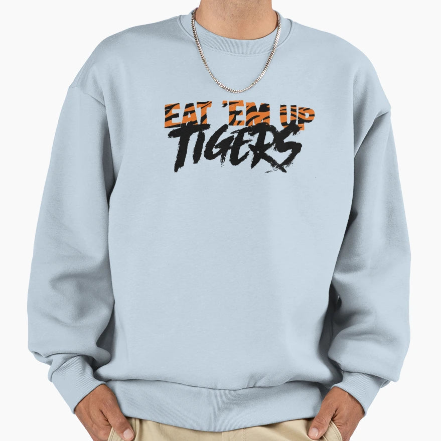 Eat Em Up Tigers Sweatshirt - Streetwear Style Unisex - T-Shirt, Sweatshirt, Hoodie