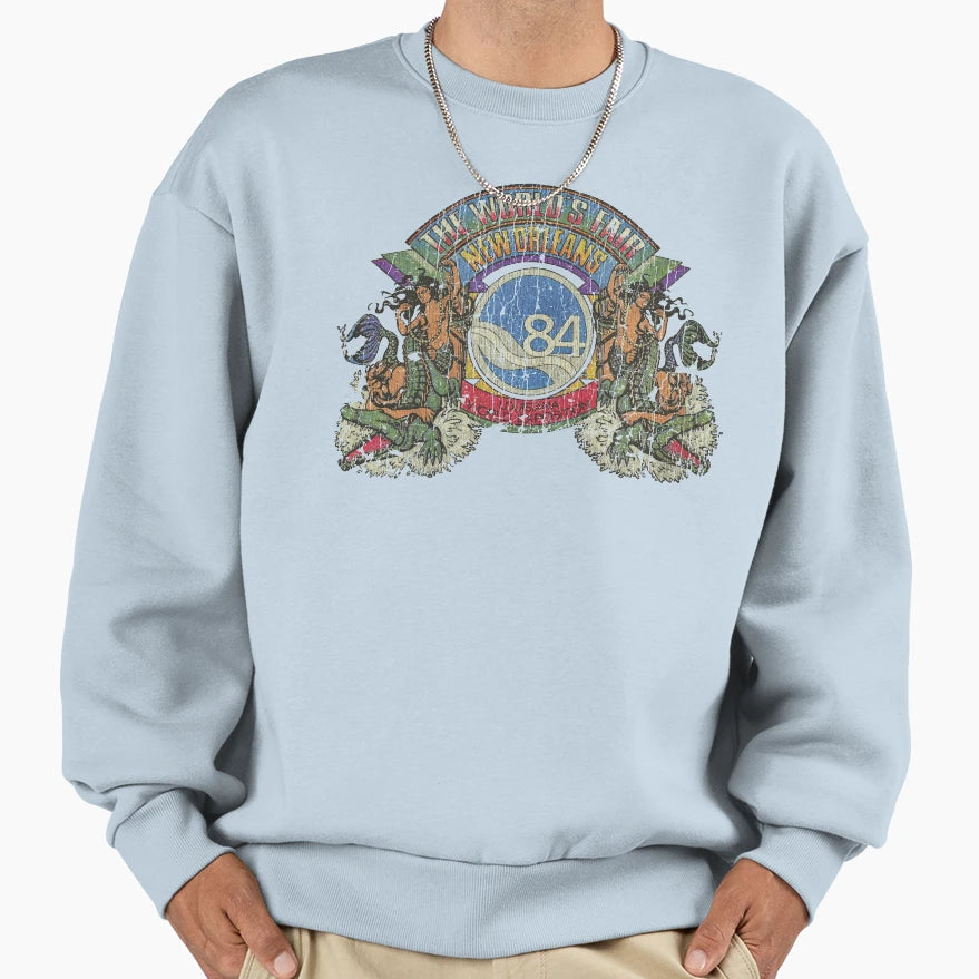 1984 Worlds Fair New Orleans Louisiana Sweatshirt - Streetwear Style Unisex - T-Shirt, Sweatshirt, Hoodie
