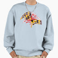 Maryland Flag Raven Sweatshirt - Trendy Graphic Unisex - T-Shirt, Sweatshirt, Hoodie