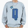 Blue Letter Q Sweatshirt - Unique Graphic for Adults - T-Shirt, Sweatshirt, Hoodie