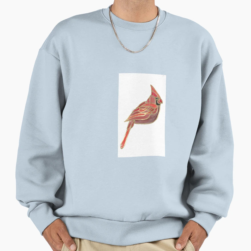 Stained Glass Cardinal Sweatshirt - Aesthetic Graphic for Adults - T-Shirt, Sweatshirt, Hoodie