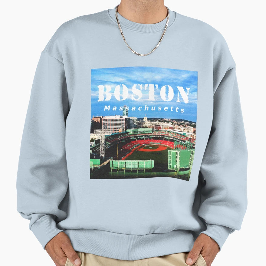 Boston Massachusetts Unique Sweatshirt - Minimalist Print for Adults - T-Shirt, Sweatshirt, Hoodie