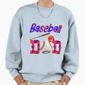 Baseball Dad As Blue And Red Sweatshirt - Trendy Graphic for Adults - T-Shirt, Sweatshirt, Hoodie