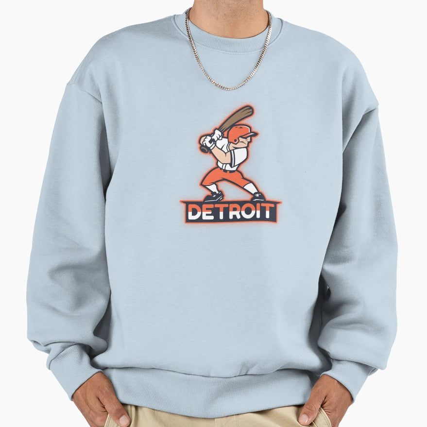 Detroit Baseball Sweatshirt - Streetwear Style for Adults - T-Shirt, Sweatshirt, Hoodie