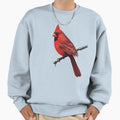 Red Cardinal Bird Perched Branch Sweatshirt - Custom Art Print Unisex - T-Shirt, Sweatshirt, Hoodie