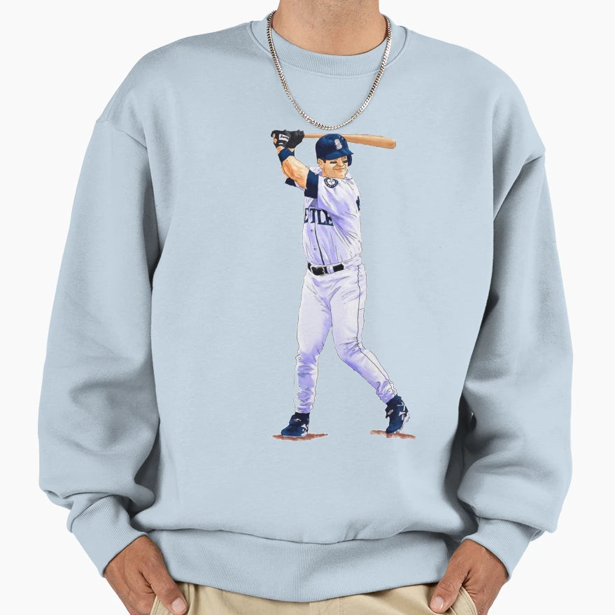 Baseball Art Edgar Martinez Bat Sweatshirt - Unique Graphic Unisex - T-Shirt, Sweatshirt, Hoodie