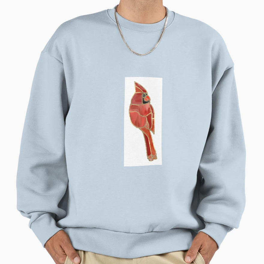 Stained Glass Cardinal Sweatshirt - Novelty Apparel Unisex - T-Shirt, Sweatshirt, Hoodie