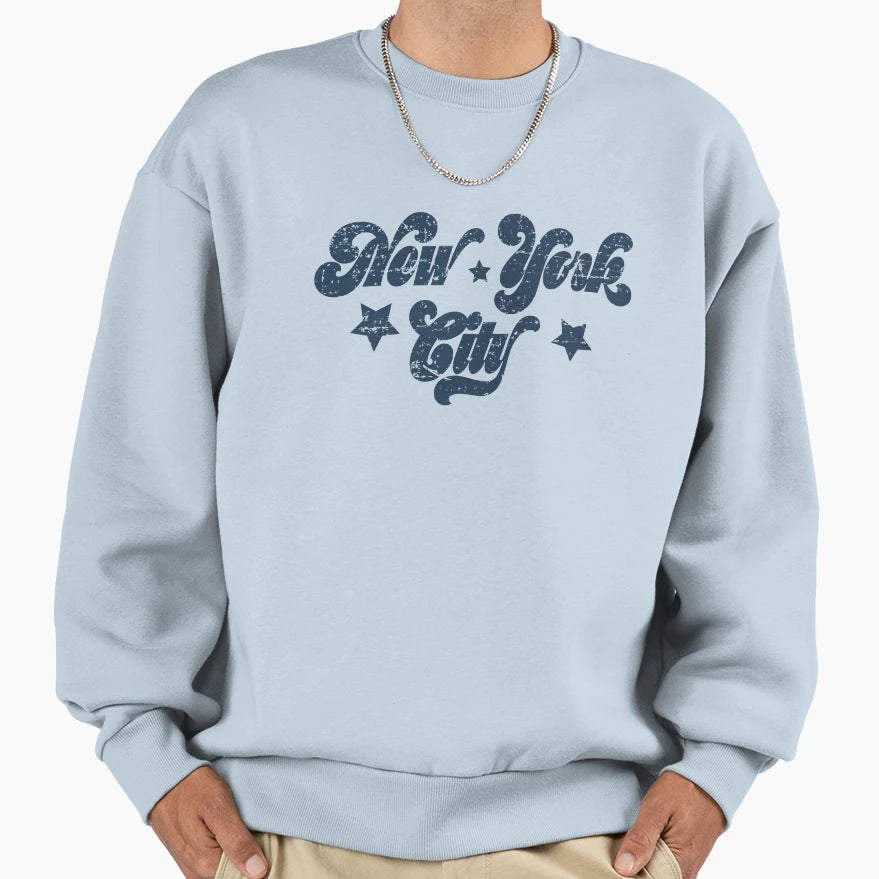 New York City 70S Hippie Sweatshirt - Custom Art Print for Adults - T-Shirt, Sweatshirt, Hoodie