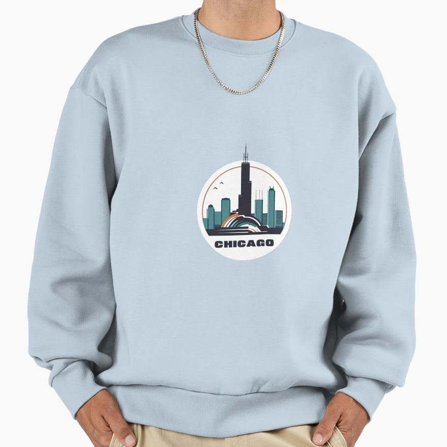 Chicago Logo Sweatshirt - Graphic Print for Adults - T-Shirt, Sweatshirt, Hoodie