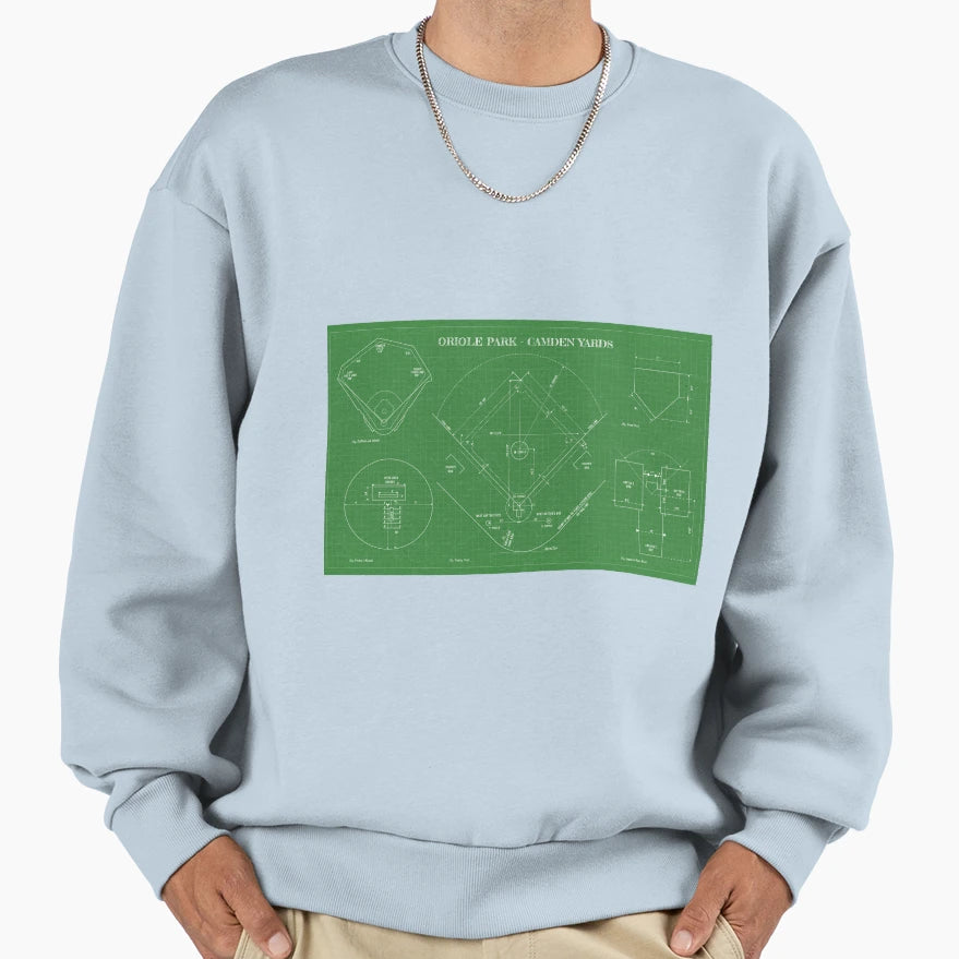 Baseball Field Oriole Park Camden Yards Sweatshirt - Novelty Apparel Unisex - T-Shirt, Sweatshirt, Hoodie