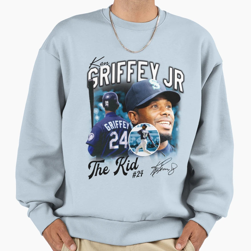 Ken Griffey Jr Baseball Signature Sweatshirt - Unique Graphic Unisex - T-Shirt, Sweatshirt, Hoodie