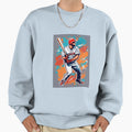 Baseball Player Colorful Background Sweatshirt - Graphic Print for Adults - T-Shirt, Sweatshirt, Hoodie