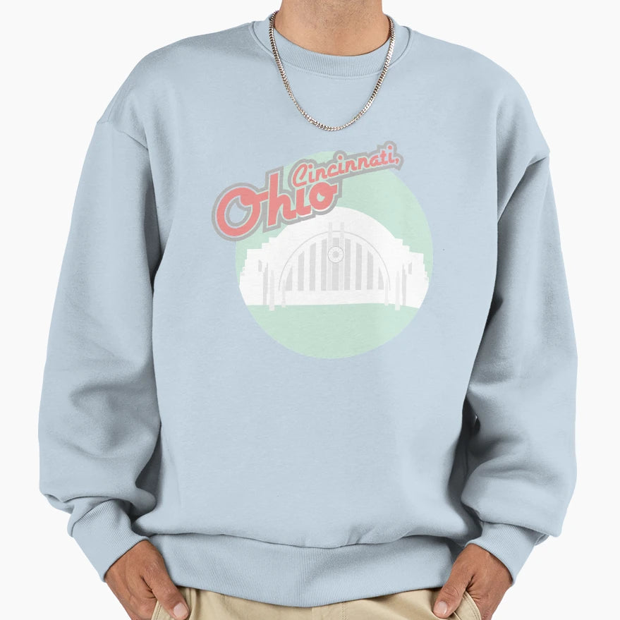 Cincinnati Ohio Union Terminal Sweatshirt - Graphic Print Men Women - T-Shirt, Sweatshirt, Hoodie