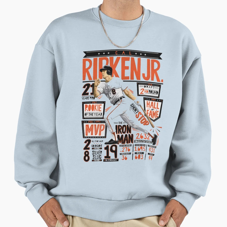 Cal Ripken Jr Position Sweatshirt - Custom Art Print Unisex - T-Shirt, Sweatshirt, Hoodie