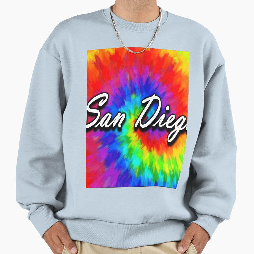Love Tie Dye San Diego Sweatshirt - Fun Novelty Design Men Women - T-Shirt, Sweatshirt, Hoodie