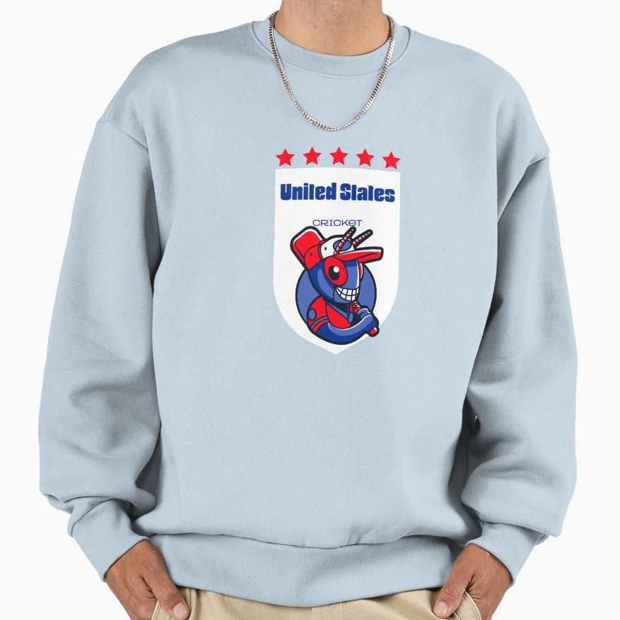 United States Cricket Sweatshirt - Graphic Print for Adults - T-Shirt, Sweatshirt, Hoodie