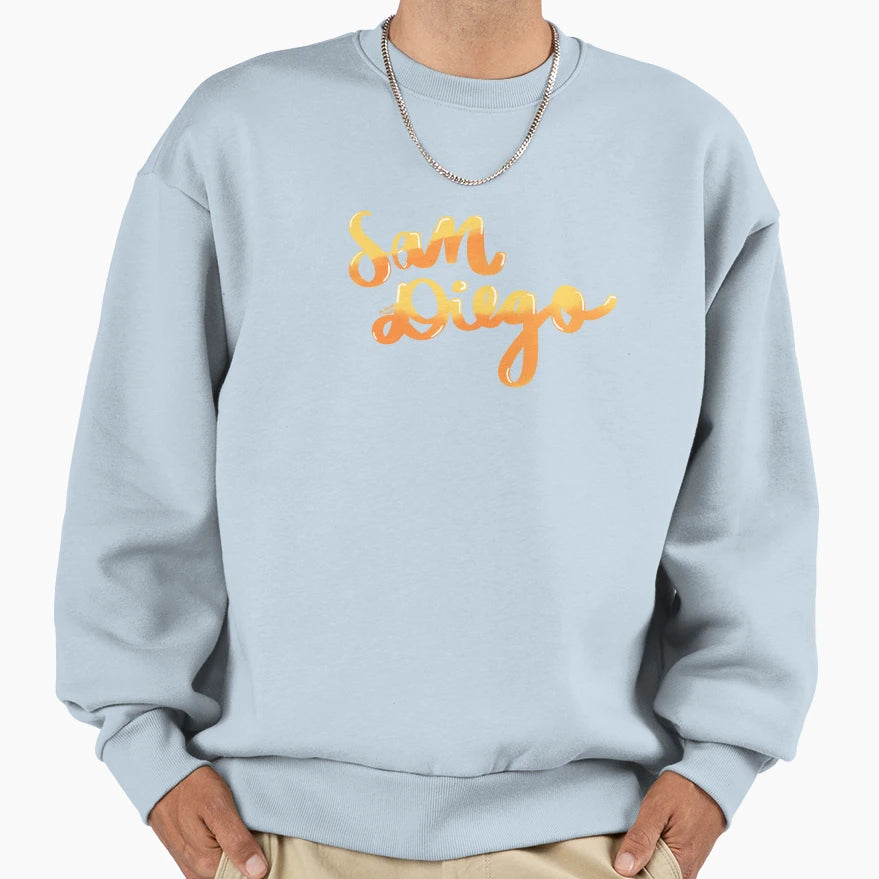 San Diego Gradient Ombre Text Sweatshirt - Casual Everyday Wear for Adults - T-Shirt, Sweatshirt, Hoodie