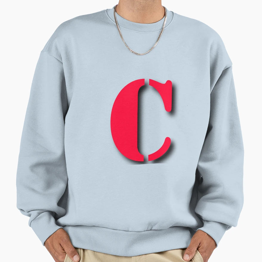 C Letter Sweatshirt - Unique Graphic for Adults - T-Shirt, Sweatshirt, Hoodie