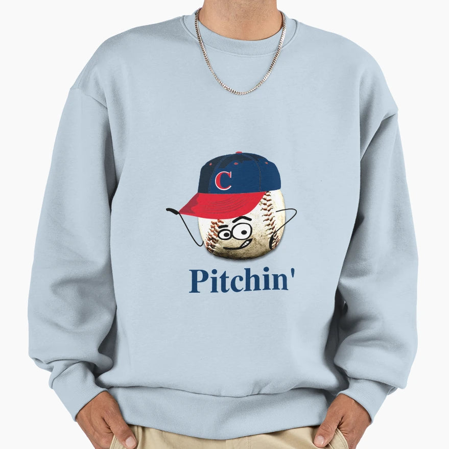 Baseball Cleveland Colours Sweatshirt - Novelty Apparel for Adults - T-Shirt, Sweatshirt, Hoodie