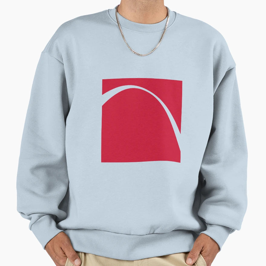 Minimalist Arch Red Sweatshirt - Custom Art Print for Adults - T-Shirt, Sweatshirt, Hoodie