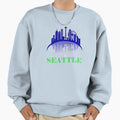 Seattle Washington Skyline 3 Sweatshirt - Aesthetic Graphic Men Women - T-Shirt, Sweatshirt, Hoodie