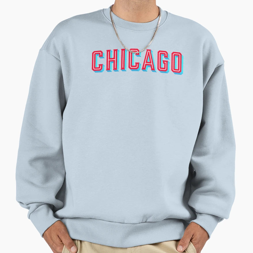 Chicago Sweatshirt - Unique Graphic for Adults - T-Shirt, Sweatshirt, Hoodie