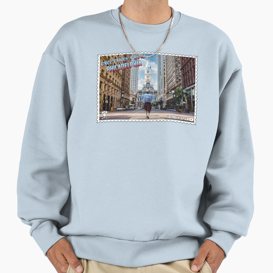 Philly Captain Postcard Sweatshirt - Casual Everyday Wear for Adults - T-Shirt, Sweatshirt, Hoodie