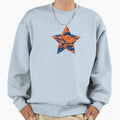 Orange And Blue Camouflage Star Sweatshirt - Casual Everyday Wear Unisex - T-Shirt, Sweatshirt, Hoodie