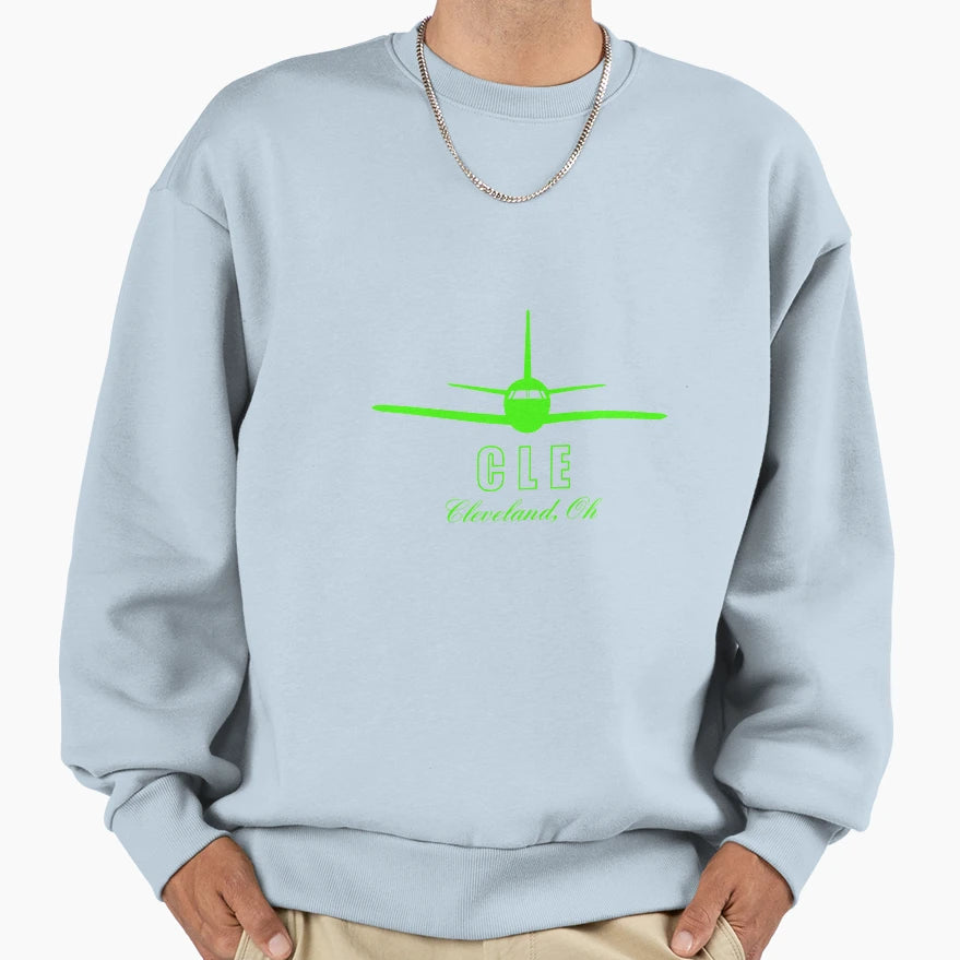 Cle Cleveland Ohio Oh Airport Code Sweatshirt - Novelty Apparel Unisex - T-Shirt, Sweatshirt, Hoodie