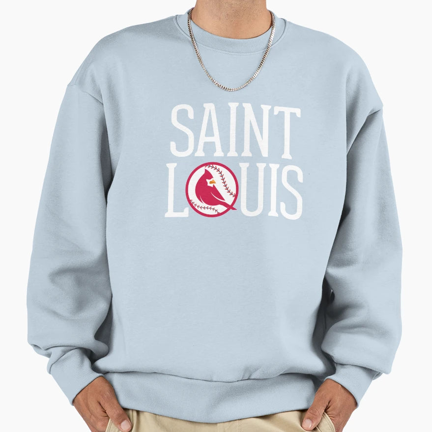 Saint Louis Baseball Club Fan Red Sweatshirt - Streetwear Style for Adults - T-Shirt, Sweatshirt, Hoodie