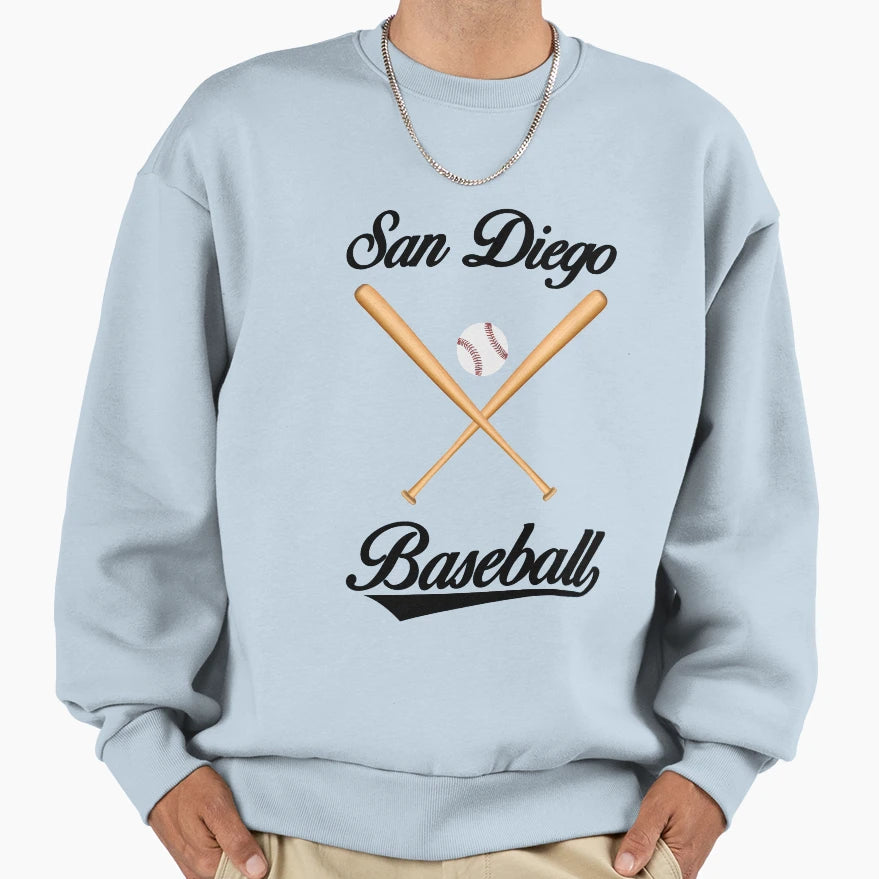 San Diego Baseball And T-Shirt - Custom Art Print Men Women - T-Shirt, Sweatshirt, Hoodie