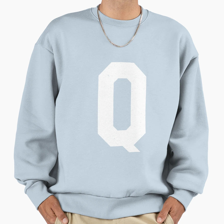 Q Letter Monogram Initial Spelling Sweatshirt - Fun Novelty Design Unisex - T-Shirt, Sweatshirt, Hoodie