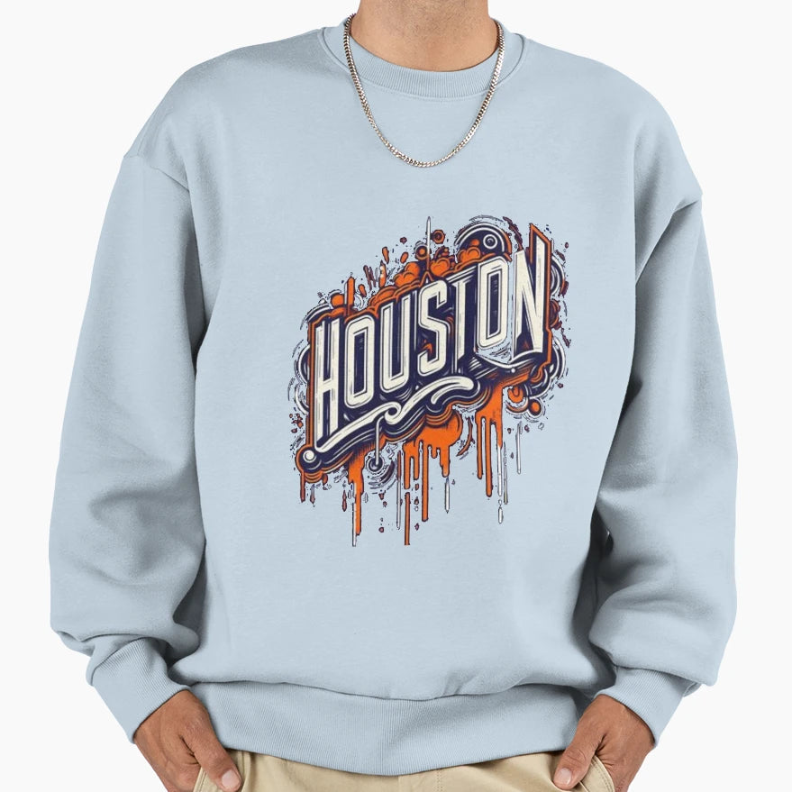 Houston Lets Go Sweatshirt - Graphic Print Men Women - T-Shirt, Sweatshirt, Hoodie