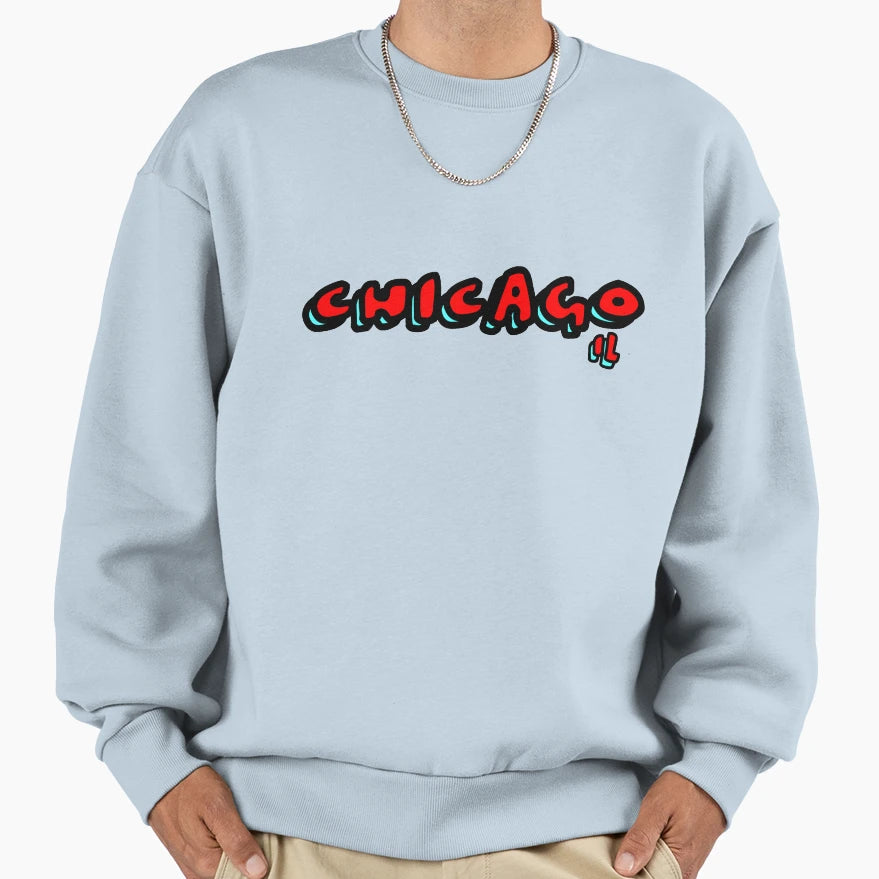 Chicago Bubble Sweatshirt - Minimalist Print Men Women - T-Shirt, Sweatshirt, Hoodie