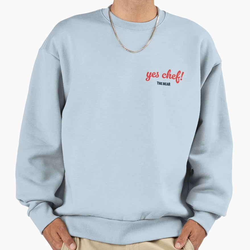 Yes Chef Bear Inspired Sweatshirt - Minimalist Print Unisex - T-Shirt, Sweatshirt, Hoodie