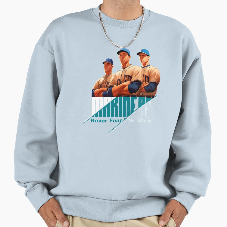 Mariners Baseball Team Never Fear T-Shirt - Minimalist Print Men Women - T-Shirt, Sweatshirt, Hoodie