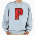 Letter Art Red Pixel Pattern P Sweatshirt - Fun Novelty Design Unisex - T-Shirt, Sweatshirt, Hoodie