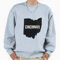 Cincinnati Ohio Silhouette Sweatshirt - Unique Graphic for Adults - T-Shirt, Sweatshirt, Hoodie