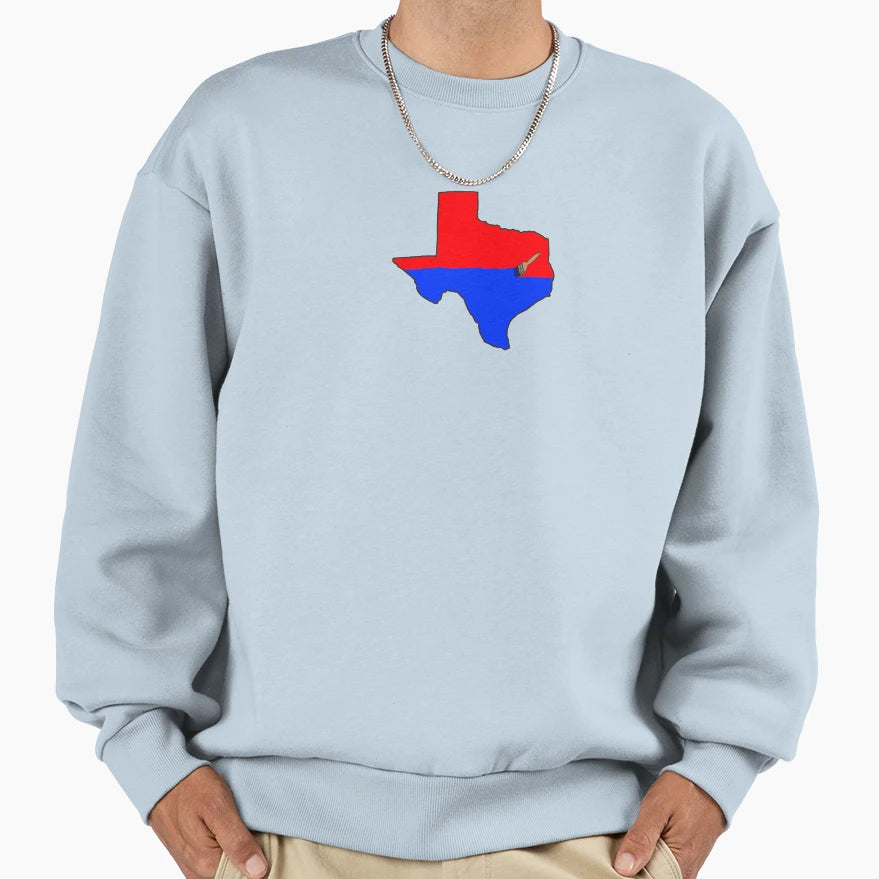 Turn Texas Blue Sweatshirt - Graphic Print Men Women - T-Shirt, Sweatshirt, Hoodie