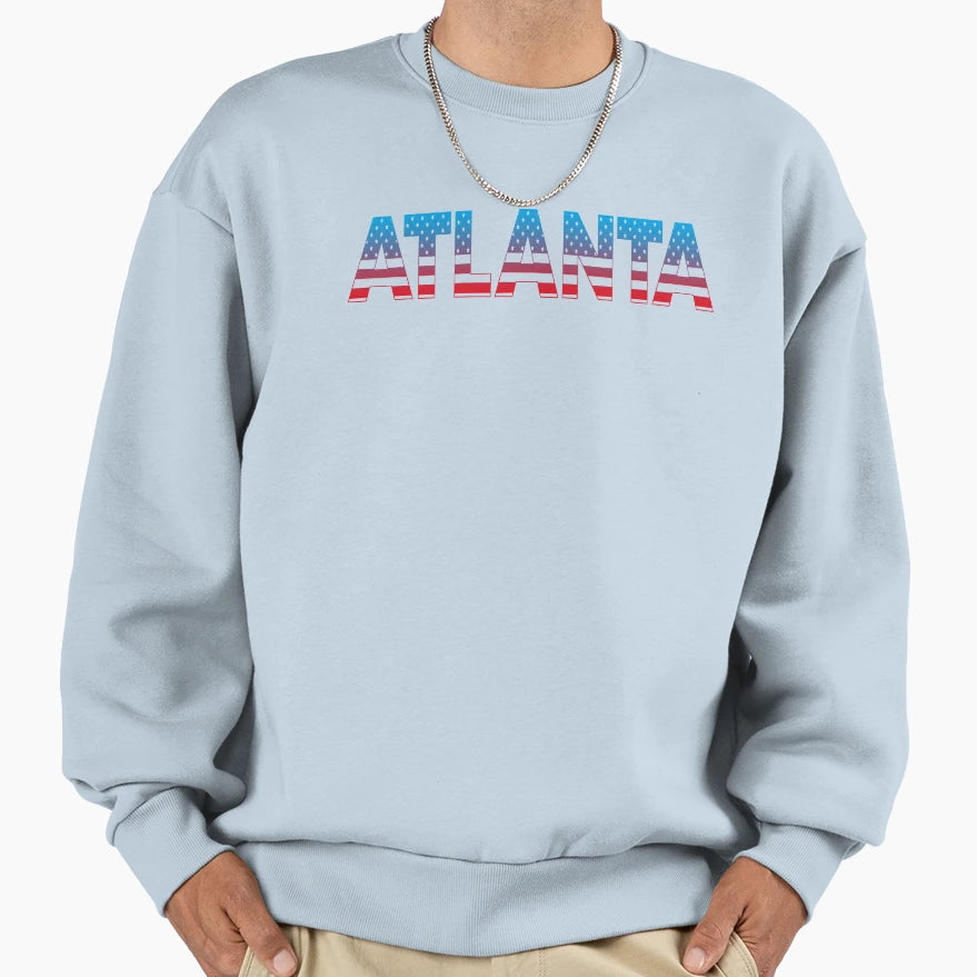Atlanta Usa Sweatshirt - Casual Everyday Wear for Adults - T-Shirt, Sweatshirt, Hoodie