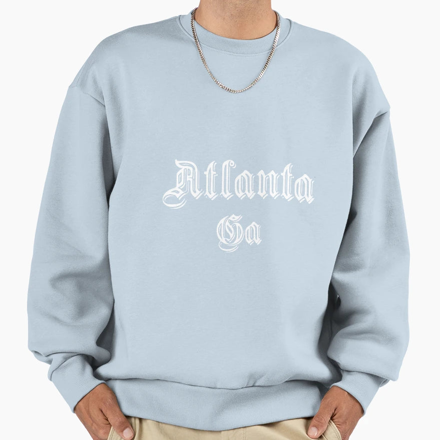 Atlanta Georgia Ga Text Sweatshirt - Novelty Apparel for Adults - T-Shirt, Sweatshirt, Hoodie