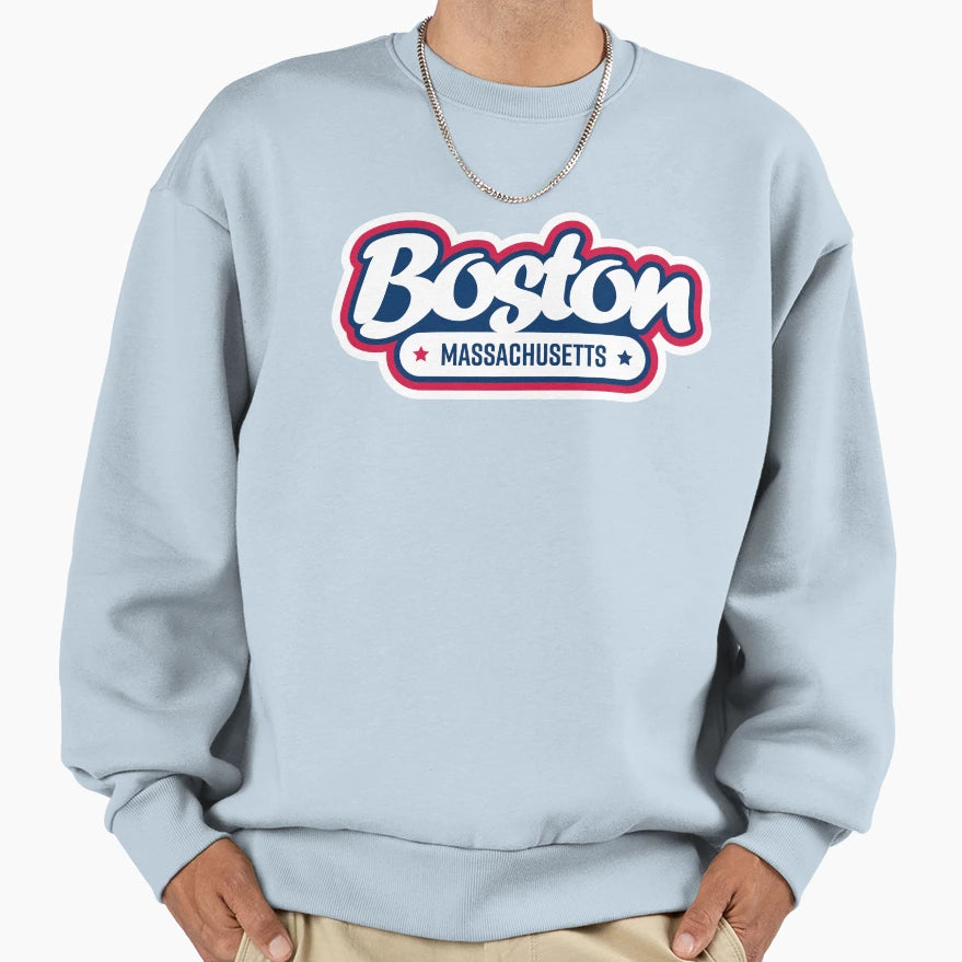 Boston Massachusetts Sweatshirt - Minimalist Print Men Women - T-Shirt, Sweatshirt, Hoodie