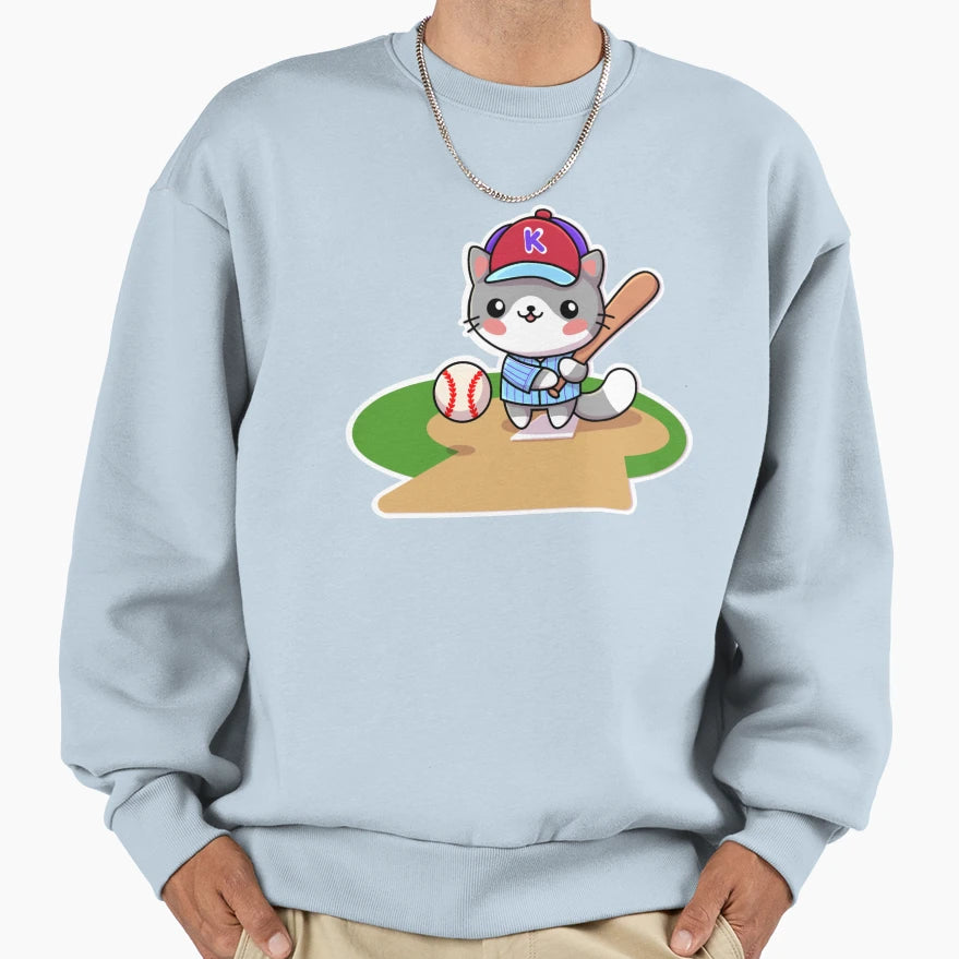 5 Baseball Cat Sweatshirt - Streetwear Style Unisex - T-Shirt, Sweatshirt, Hoodie