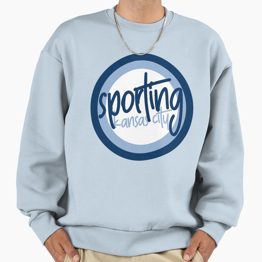 Sporting Kansas City Circle Sweatshirt - Graphic Print for Adults - T-Shirt, Sweatshirt, Hoodie