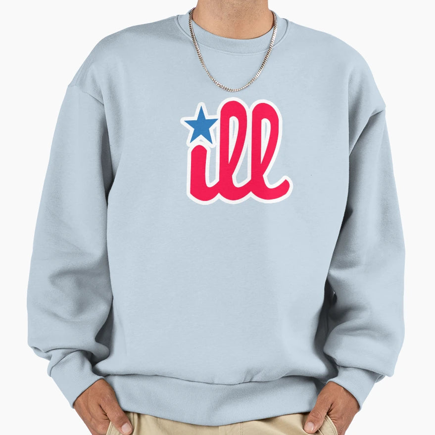 Ill Red And Blue Sweatshirt - Aesthetic Graphic Unisex - T-Shirt, Sweatshirt, Hoodie