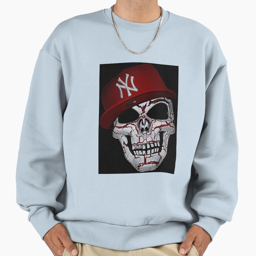 Bloody Skull Sweatshirt - Fun Novelty Design for Adults - T-Shirt, Sweatshirt, Hoodie