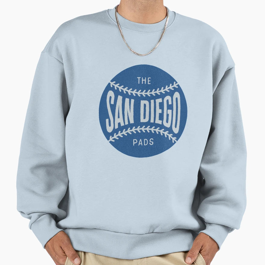 San Diego Baseball Ball Stitching Sweatshirt - Unique Graphic for Adults - T-Shirt, Sweatshirt, Hoodie